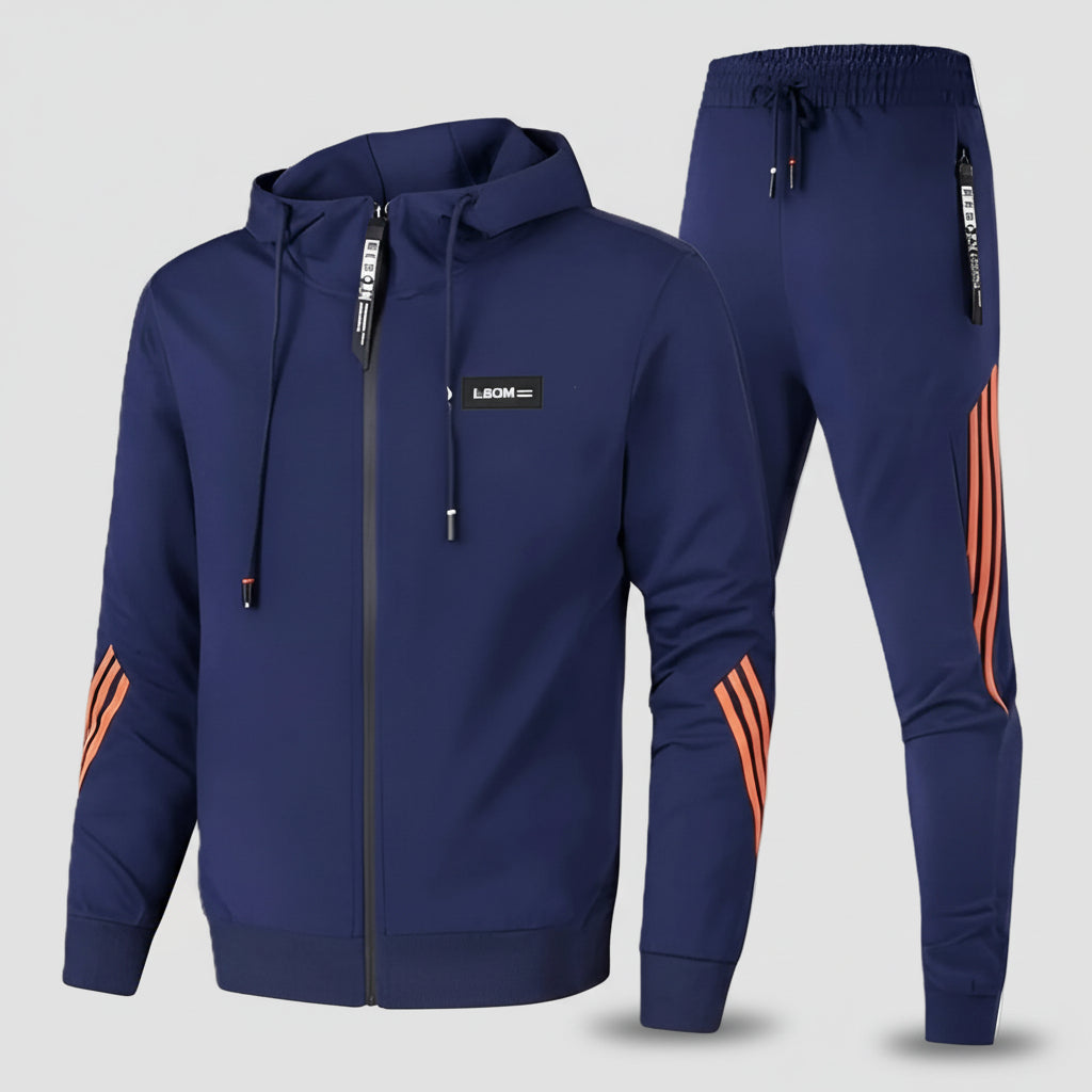 Conjunto de chándal transpirable para hombre con sudadera con capucha y pantalones jogger