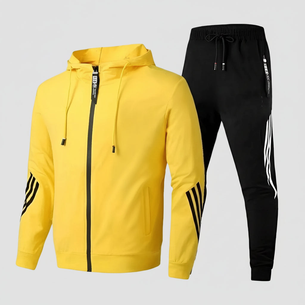 Conjunto de chándal transpirable para hombre con sudadera con capucha y pantalones jogger