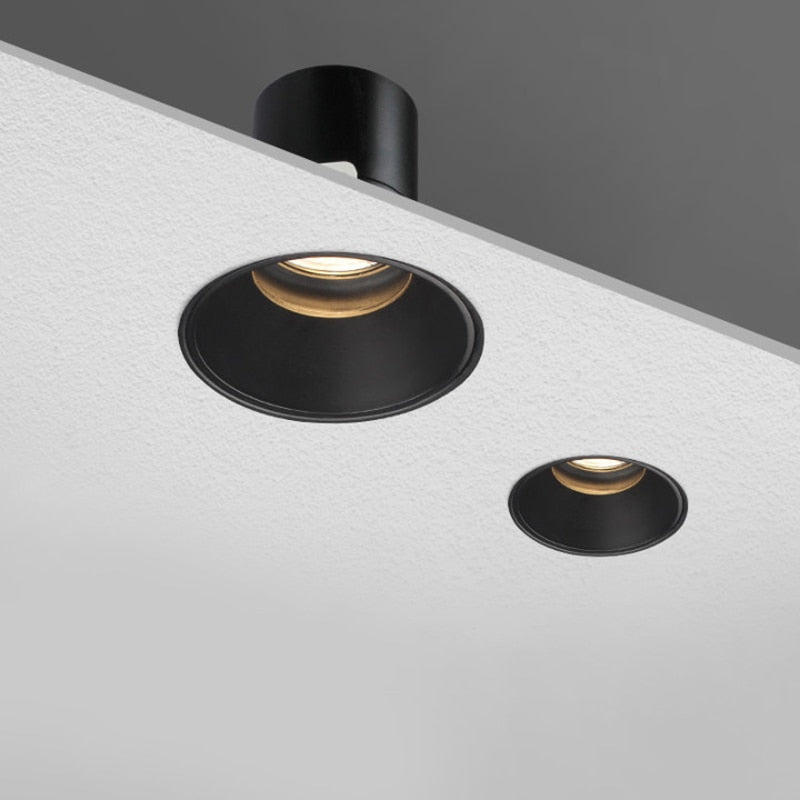 Ceiling Recessed Spotlights With Frameless Minimalist Design