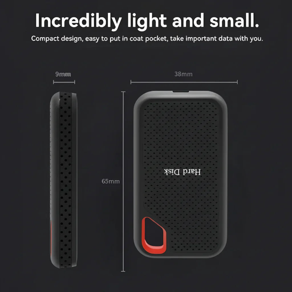 Compact USB-C Portable SSD for Quick Backup and Storage