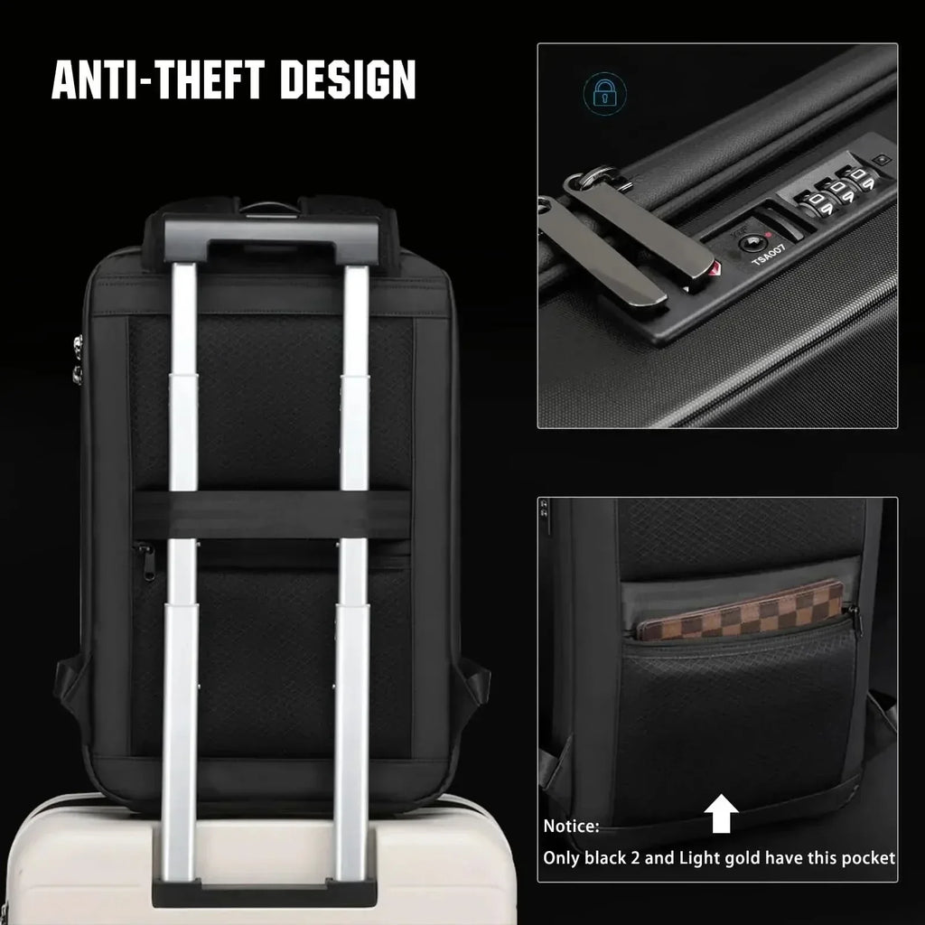 Rucsac Expandabil pentru Laptop ApexGuard cu Protecție Antifurt și Port USB