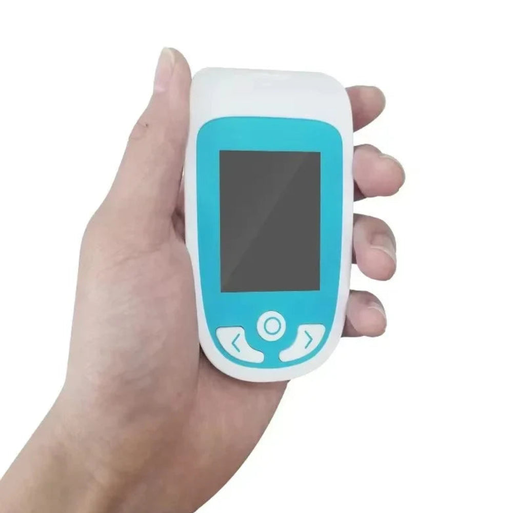 Domácí testovací sada na krevní glukózu a cholesterol s LCD displejem