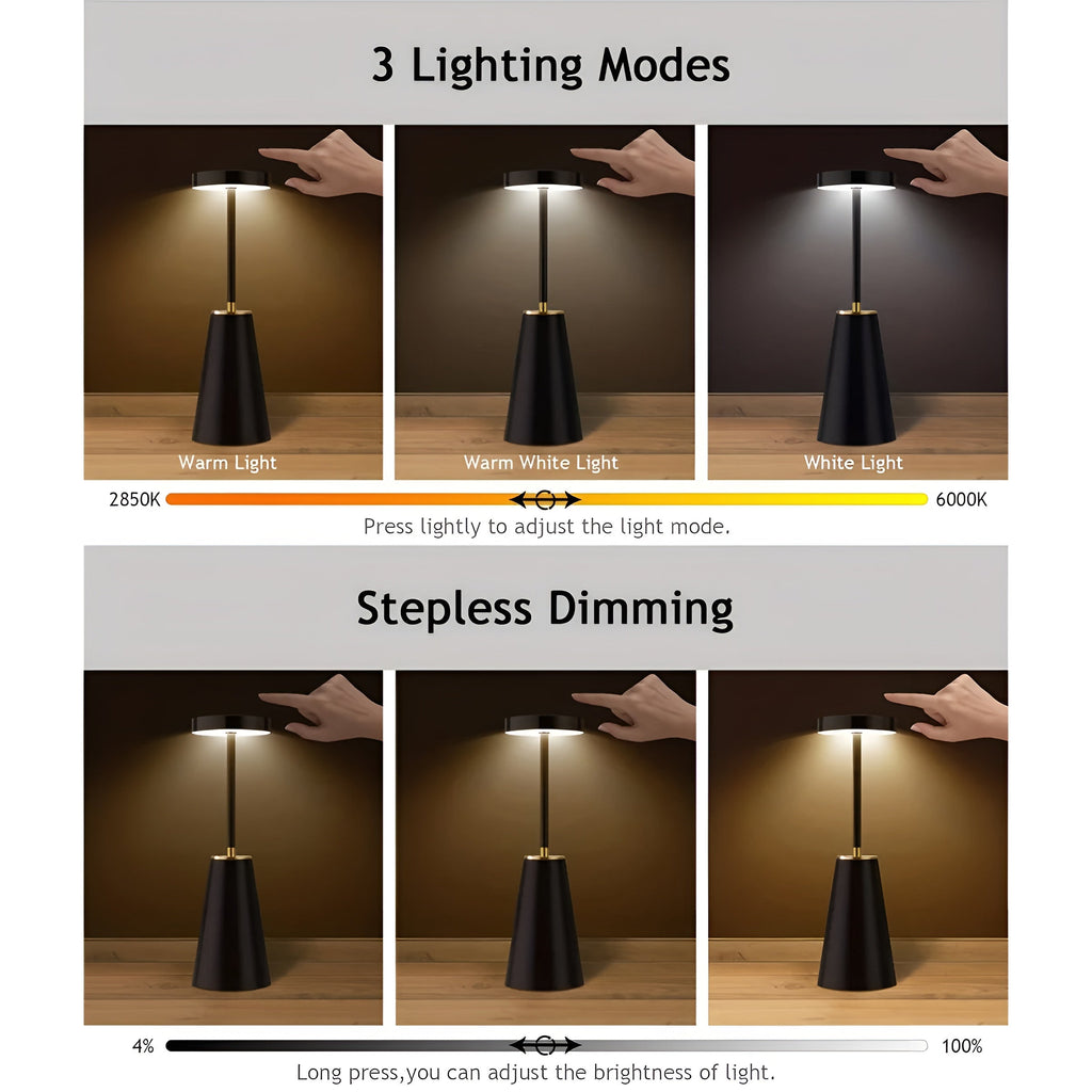 Sleek Lamp Cordless Table Lamp Rechargeable Table Lamp