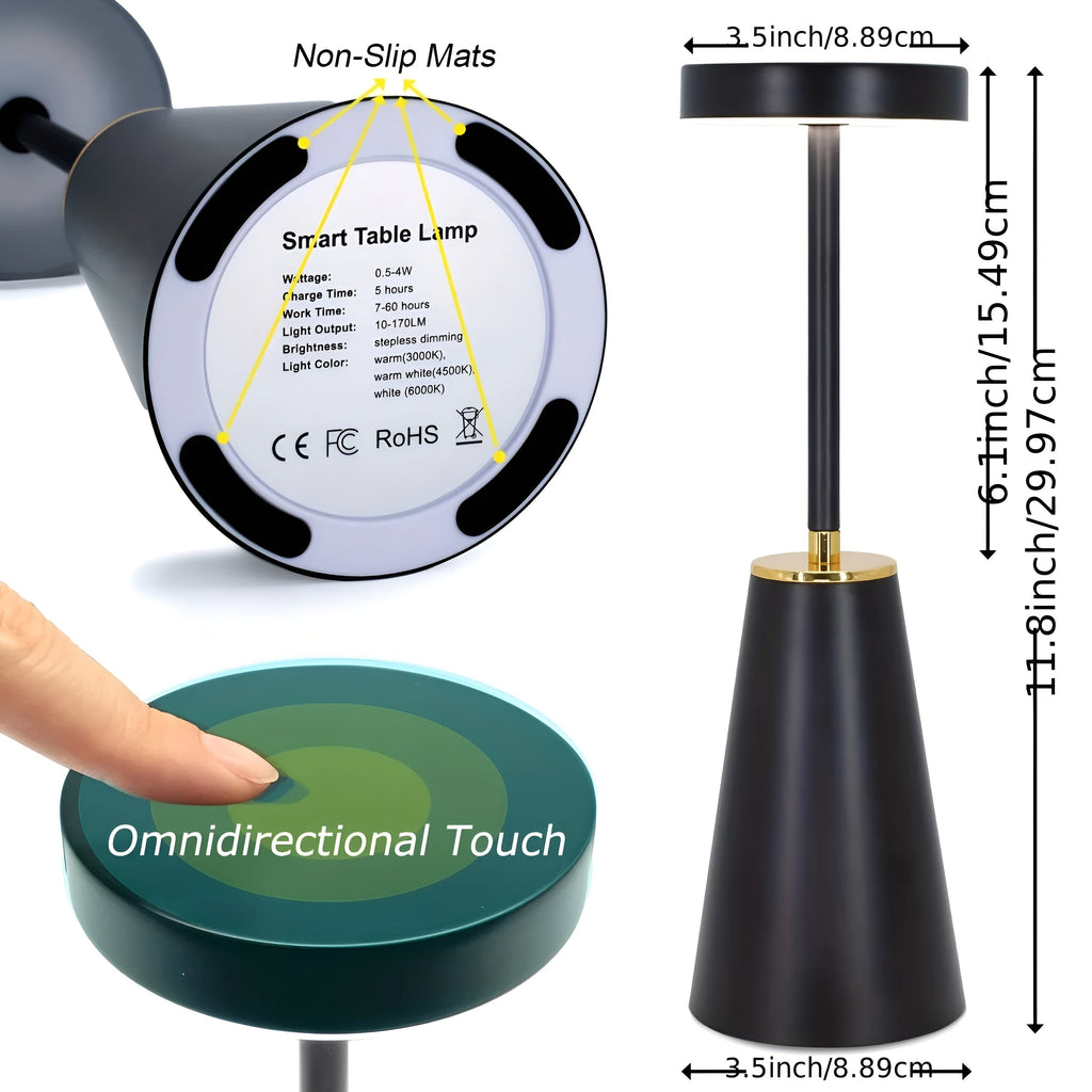Sleek Lamp Cordless Table Lamp Rechargeable Table Lamp
