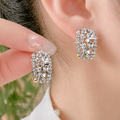 Diamond Look Hoop Earrings In Sterling Alloy For Mothers Day