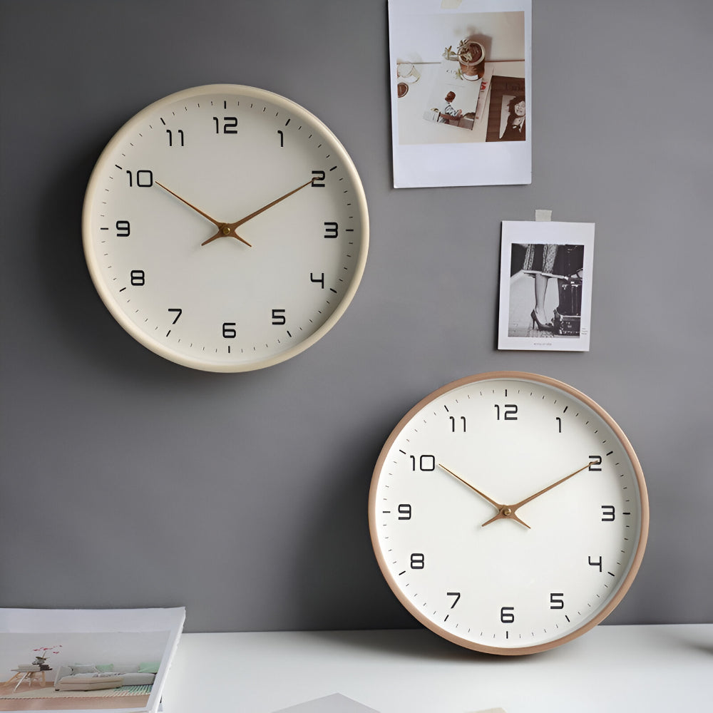 Silent Wooden Wall Clock for Modern Home Decor and Quiet Timekeeping