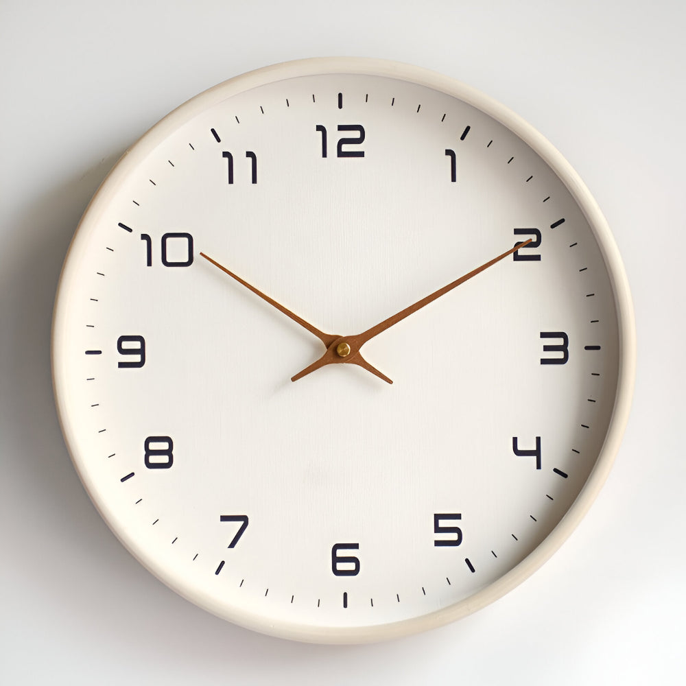 Silent Wooden Wall Clock for Modern Home Decor and Quiet Timekeeping