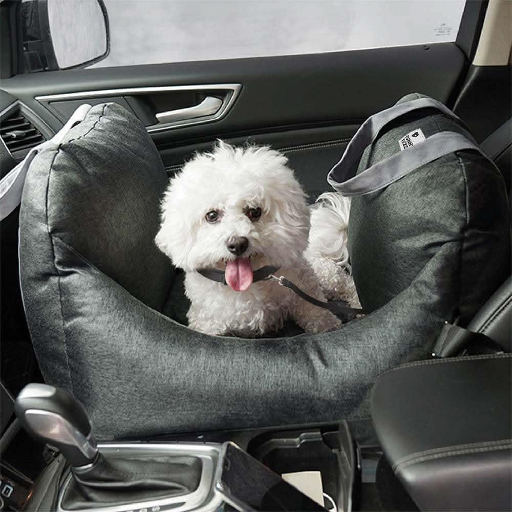CozyTrail hundsäng med säkerhetsbälte och halkfri botten för bil och hem