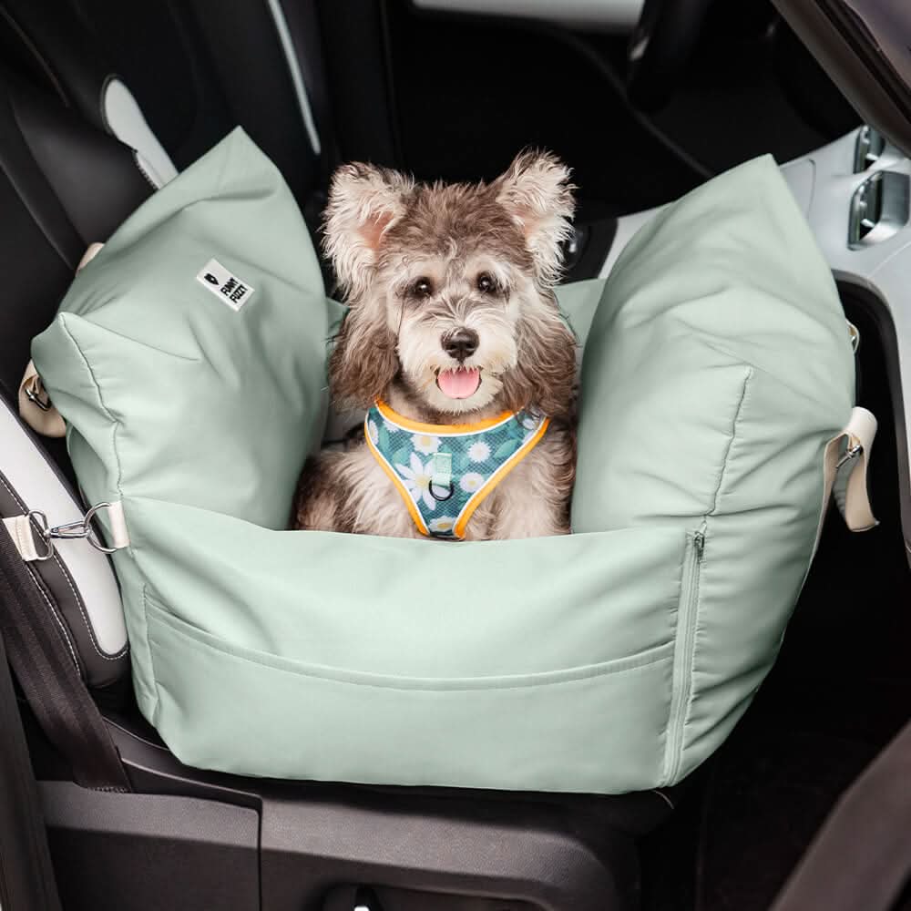 CozyTrail Dog Seat Bed With Safety Belt And Non Slip Base For Car And Home