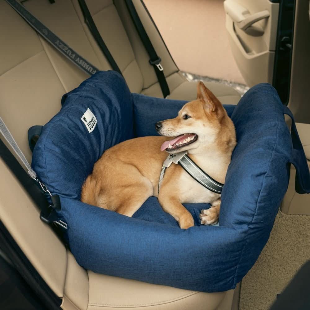 CozyTrail Dog Seat Bed With Safety Belt And Non Slip Base For Car And Home
