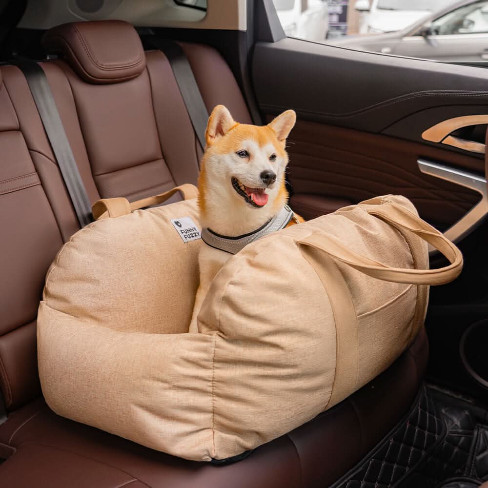 CozyTrail Dog Seat Bed With Safety Belt And Non Slip Base For Car And Home