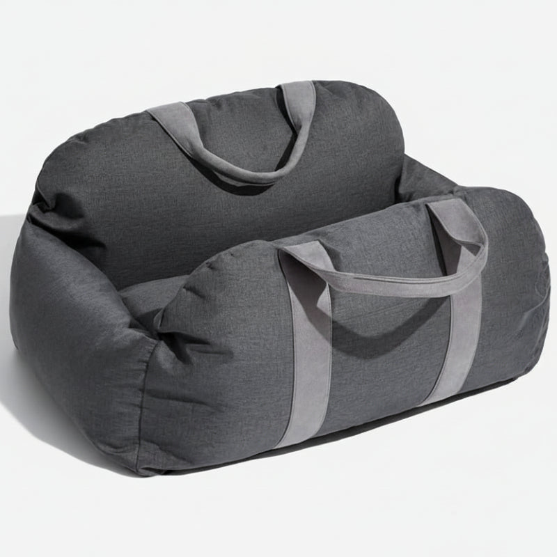 CozyTrail Dog Seat Bed With Safety Belt And Non Slip Base For Car And Home