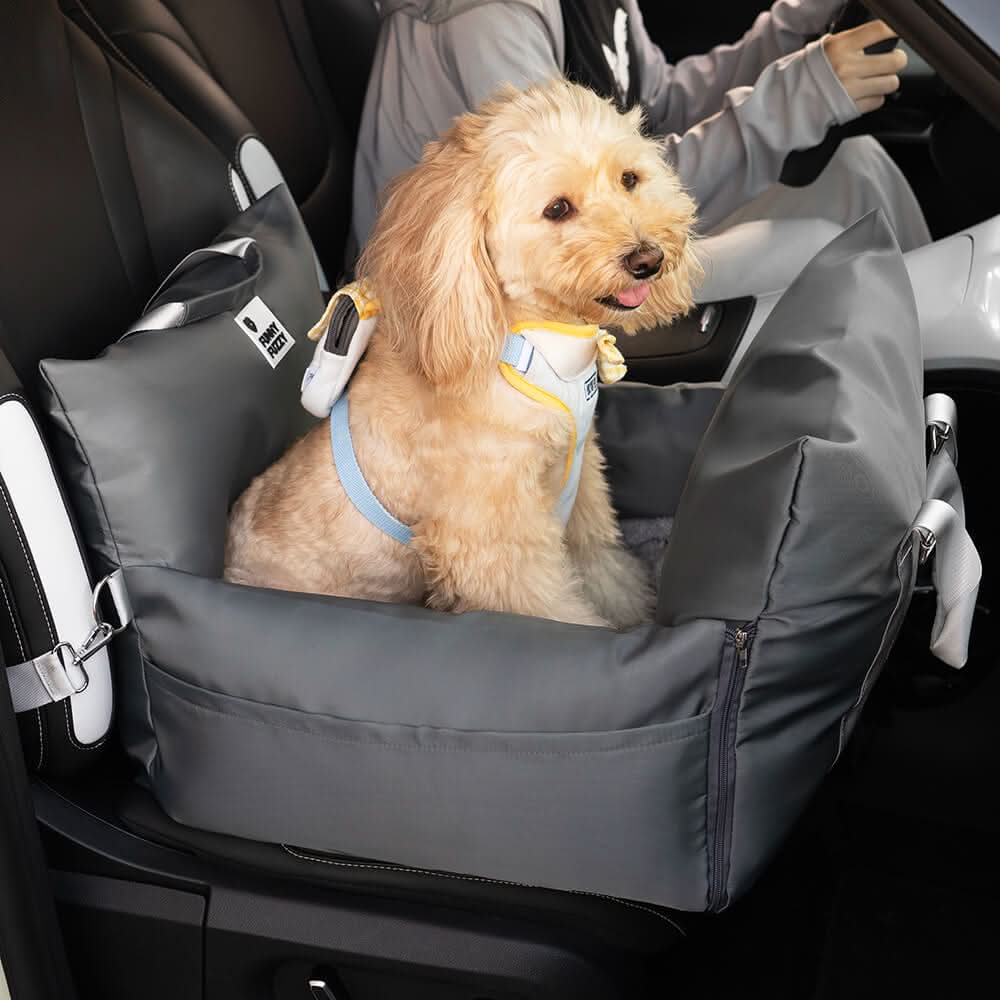 CozyTrail Dog Seat Bed With Safety Belt And Non Slip Base For Car And Home