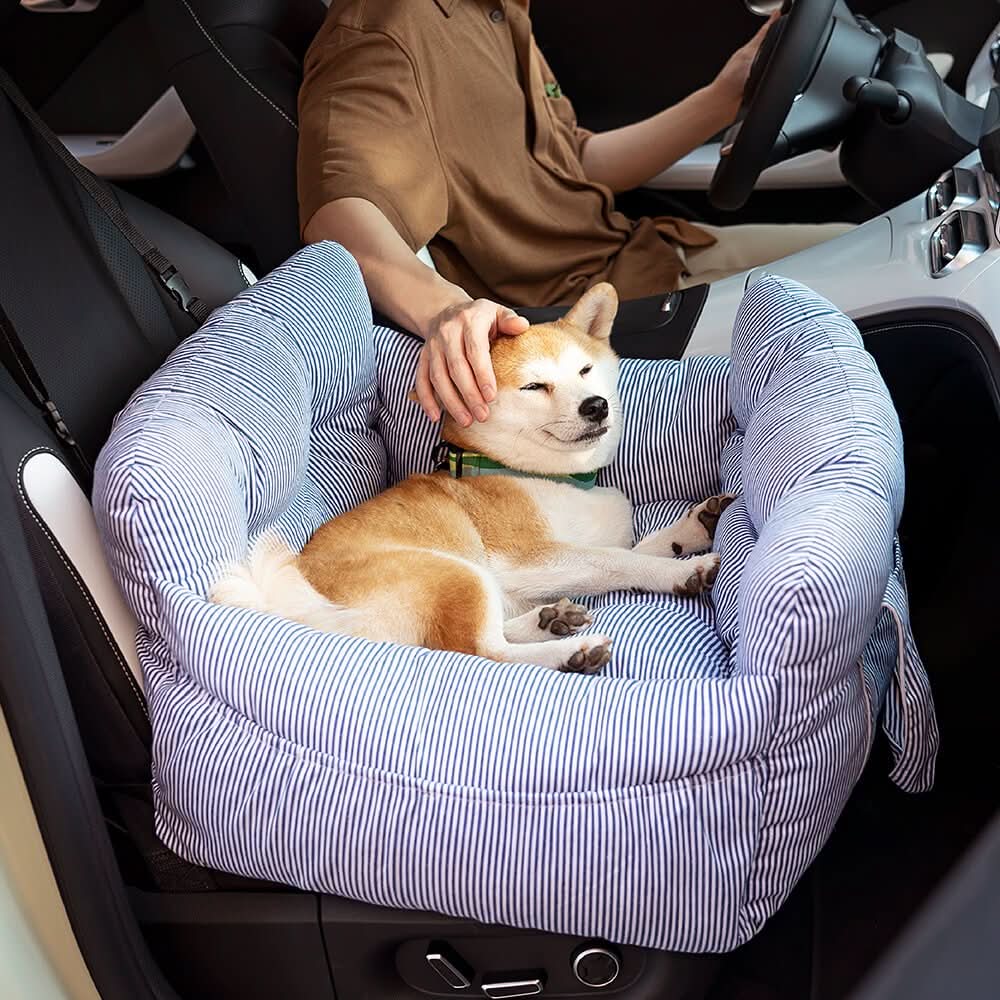 CozyTrail Dog Seat Bed With Safety Belt And Non Slip Base For Car And Home