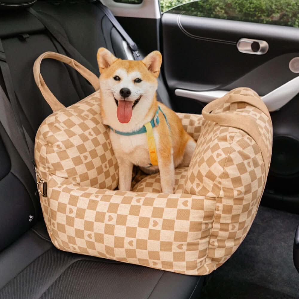 CozyTrail Dog Seat Bed With Safety Belt And Non Slip Base For Car And Home