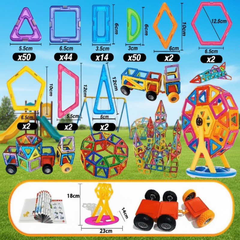 MagnoBuild Kreative Magnetische Bausteine für Kinder
