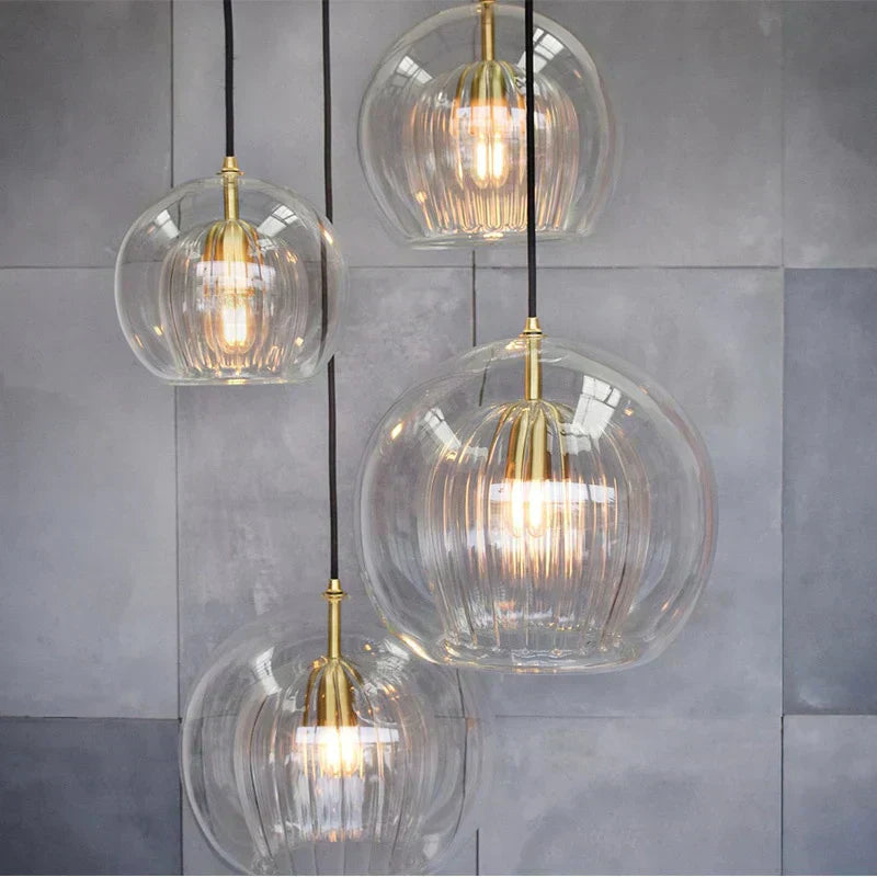Lampa wisząca Nova Glass Bubble z ręcznie dmuchanymi podwójnymi kulami