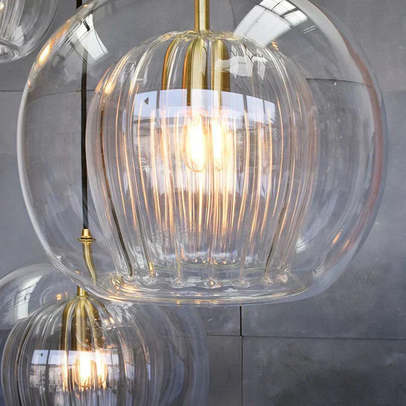 Lampa wisząca Nova Glass Bubble z ręcznie dmuchanymi podwójnymi kulami