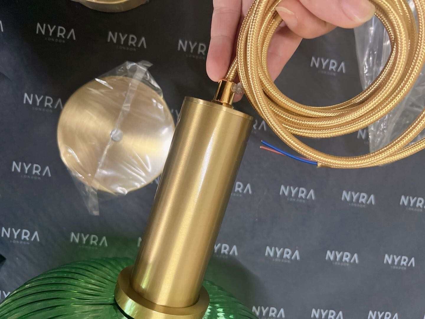 Aurora Pendelleuchten aus geriffeltem Glas für Wohnbeleuchtung und Dekor
