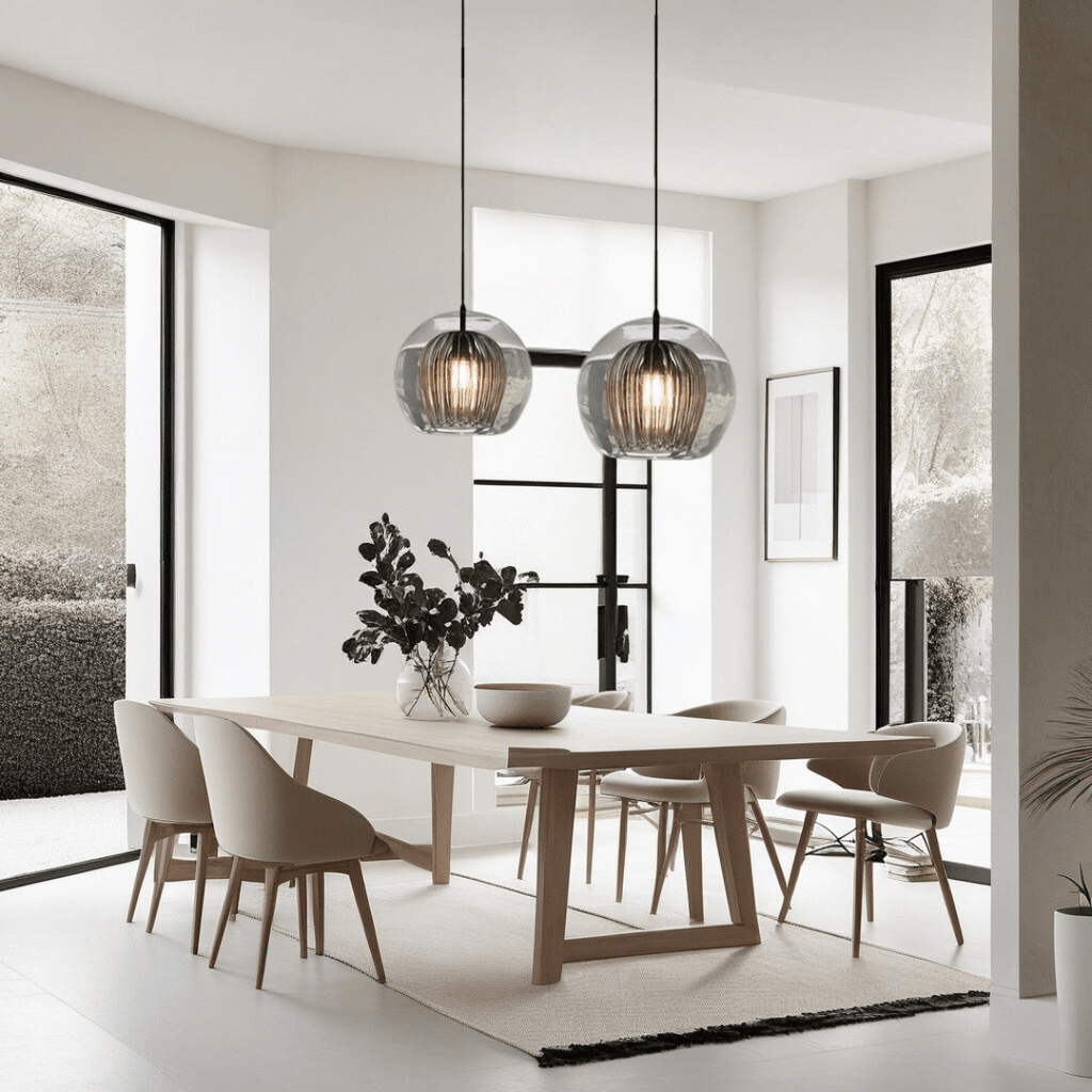 Lampa wisząca Nova Glass Bubble z ręcznie dmuchanymi podwójnymi kulami
