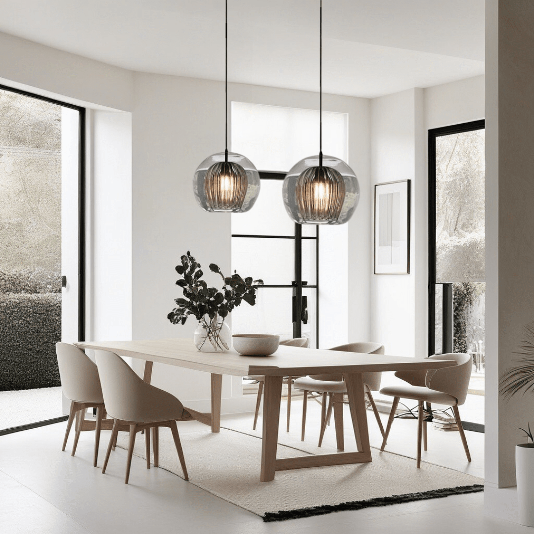 Lampa wisząca Nova Glass Bubble z ręcznie dmuchanymi podwójnymi kulami