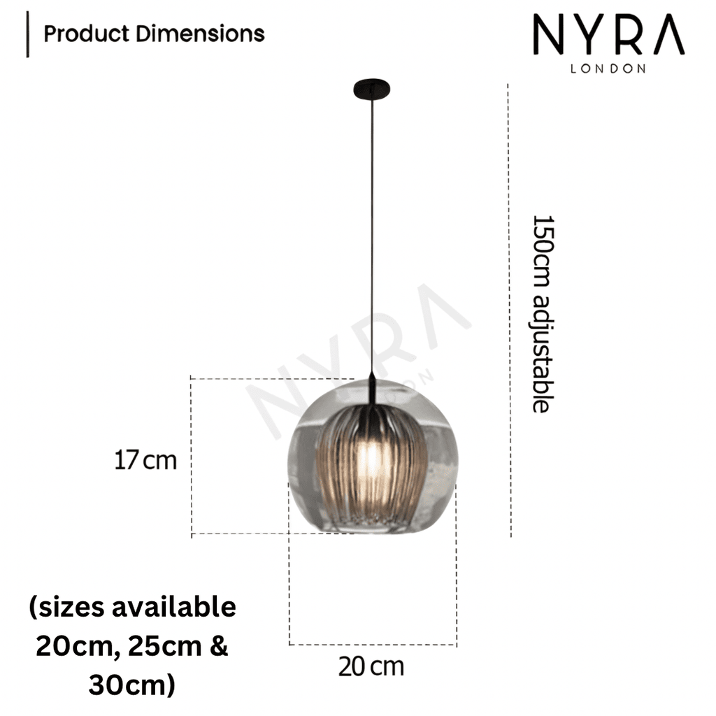 Lampa wisząca Nova Glass Bubble z ręcznie dmuchanymi podwójnymi kulami