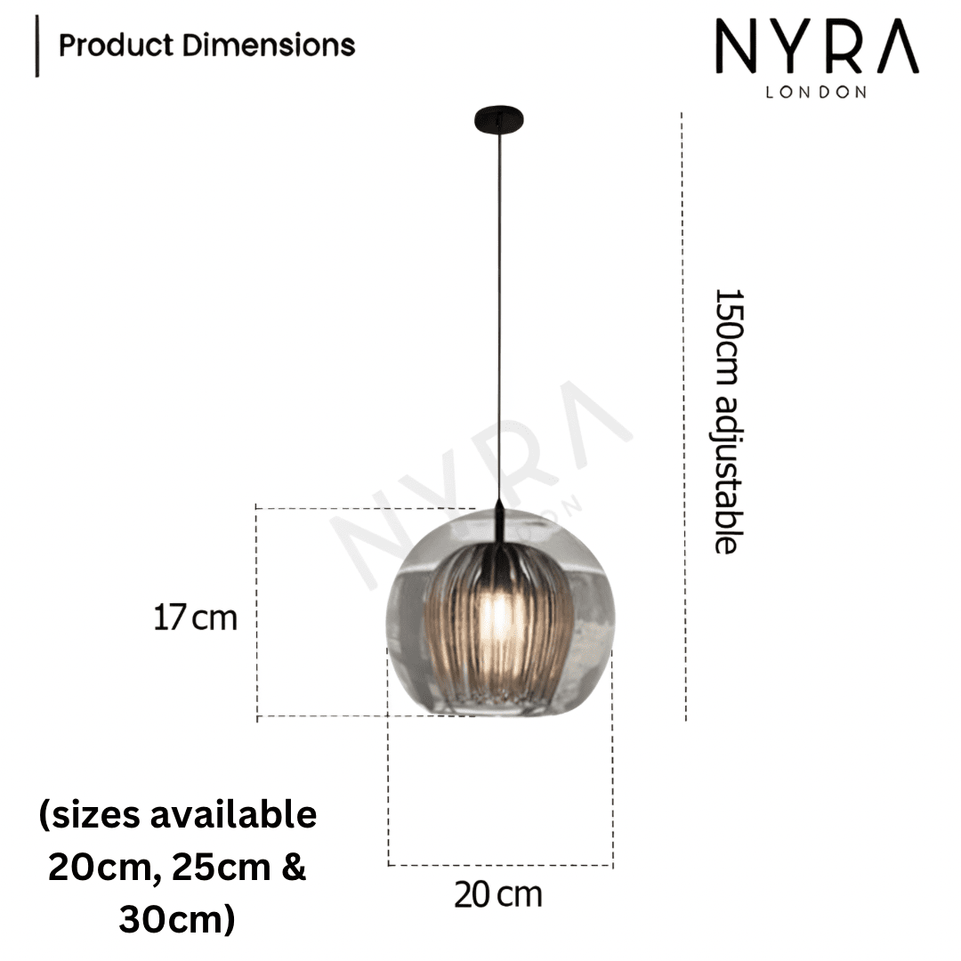 Lampa wisząca Nova Glass Bubble z ręcznie dmuchanymi podwójnymi kulami