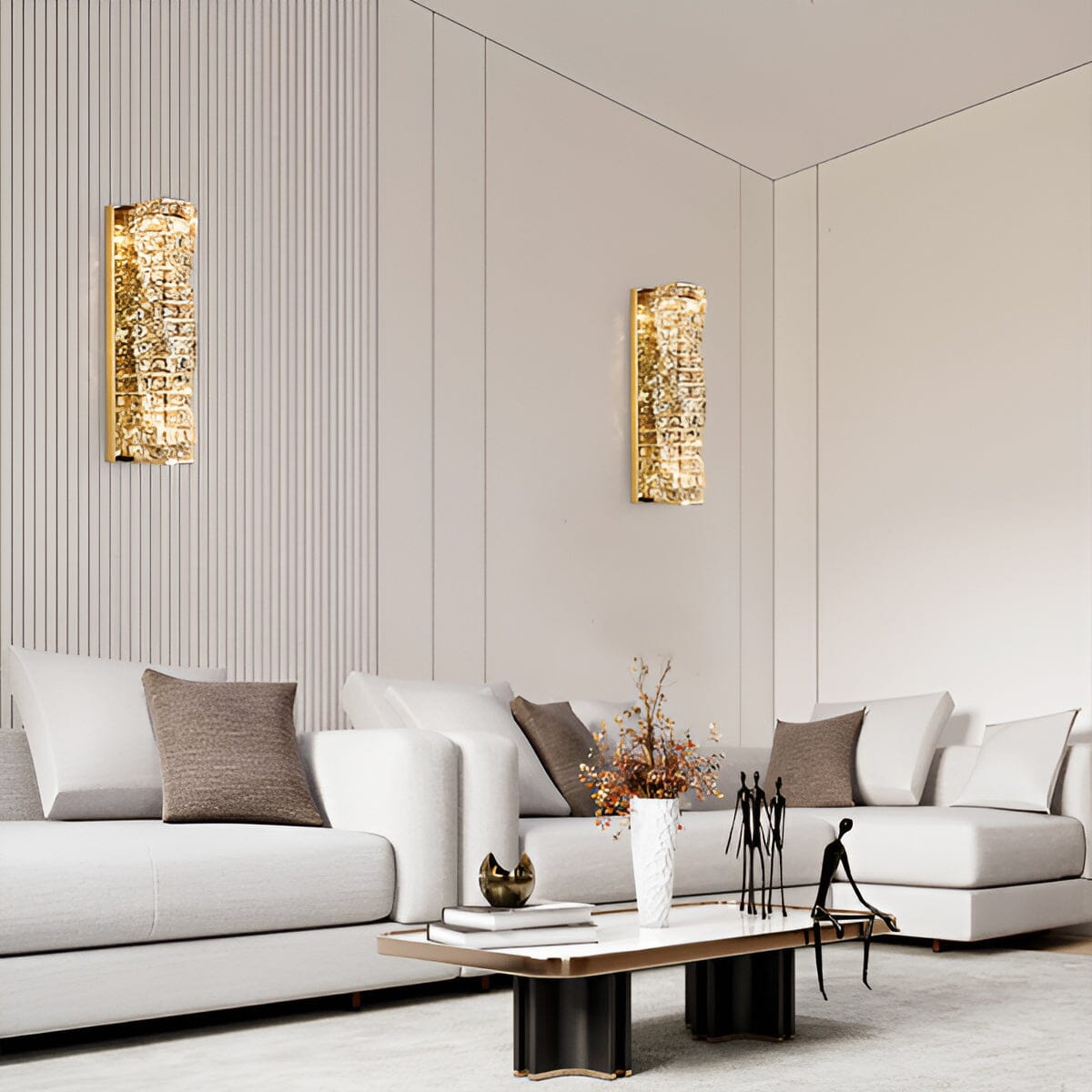 Nástěnná lampa Nova Crystal Accents z nerezové oceli s třemi barevnými teplotami