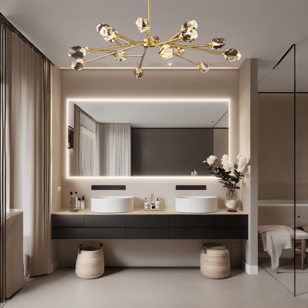 Aurelia Kristall-Hängeleuchte mit modernem Design und hellem Lichtstrahl