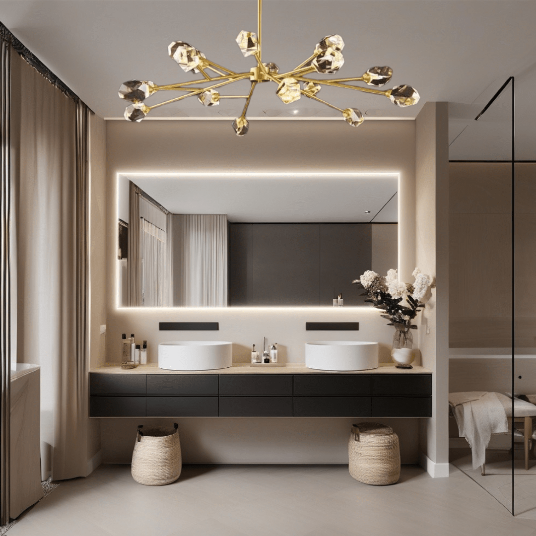 Aurelia Kristall-Hängeleuchte mit modernem Design und hellem Lichtstrahl