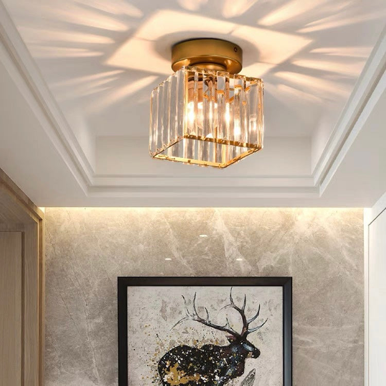 Crystal Ceiling Light E27, Surface Mounted, Modern Hall and Living Room