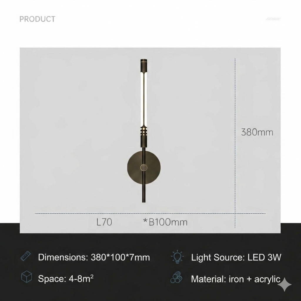 家庭用の金属とアクリル製屋内LEDウォールライトブラケット
