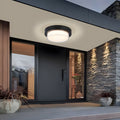 IP68 Waterproof Outdoor Light With Flush Mount In Black Aluminum