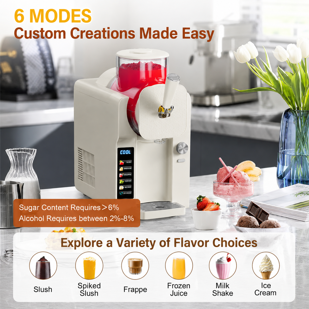 Two In One Frozen Treat Maker For Slush And Ice Cream