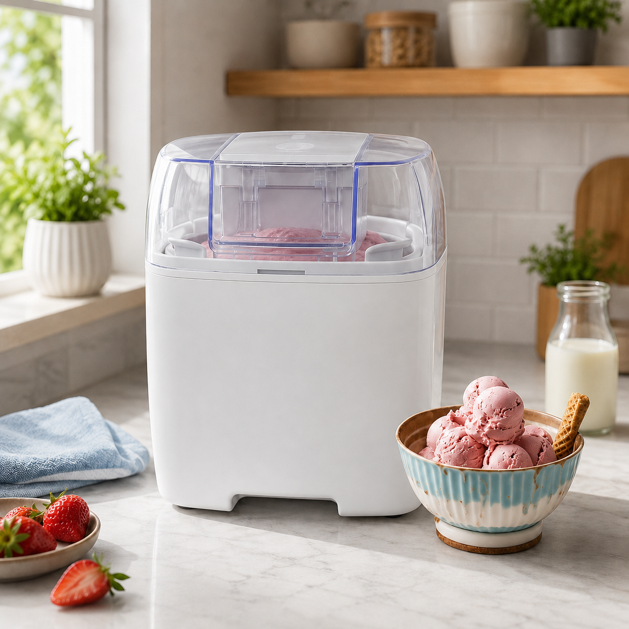 Homemade Frozen Desserts Maker For Ice Cream And Sorbet