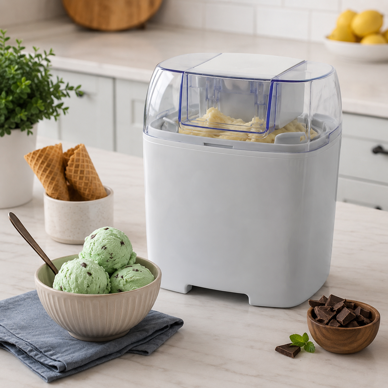 Homemade Frozen Desserts Maker For Ice Cream And Sorbet
