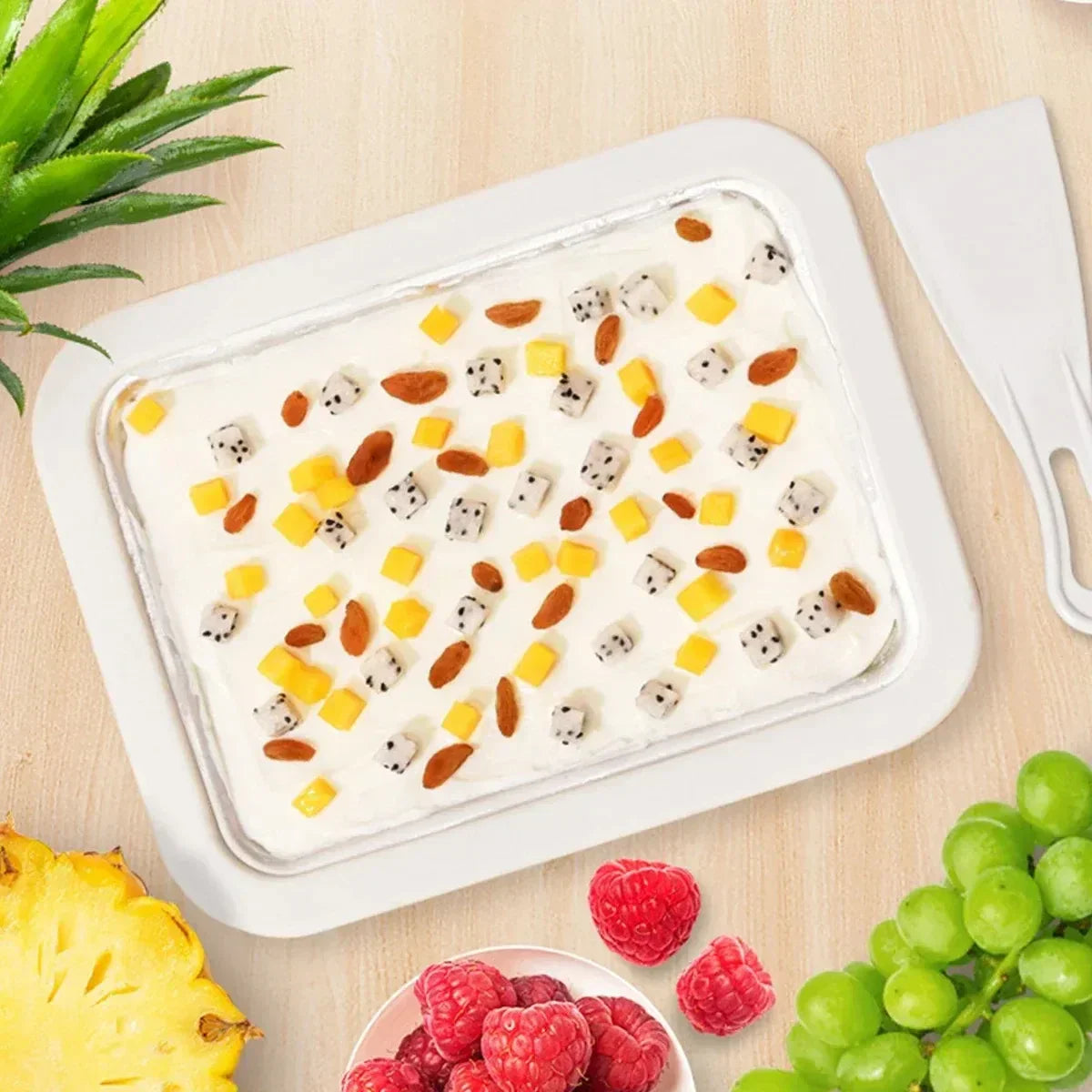 Ice Cream Pan For Rolled Desserts And Gelato At Home
