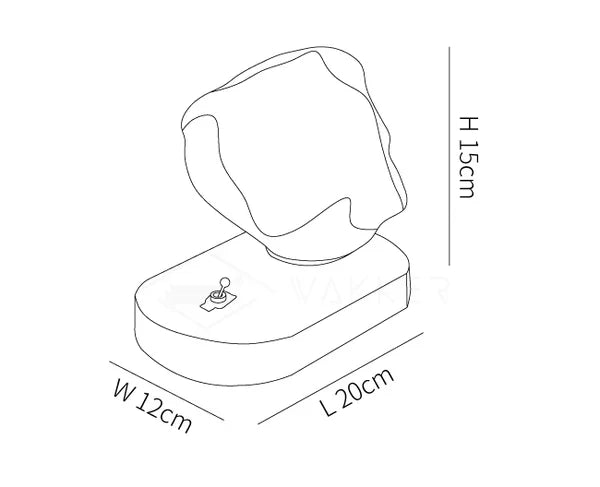 Lampa stołowa Glacierstone Ice Stone ze szkła do dekoracji salonu