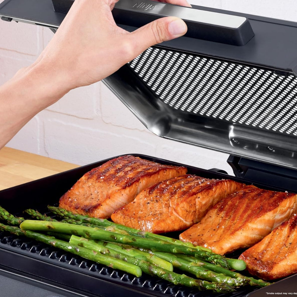 Grill og stegeplade til indendørs grillning med non-stick plade op til 500 grader