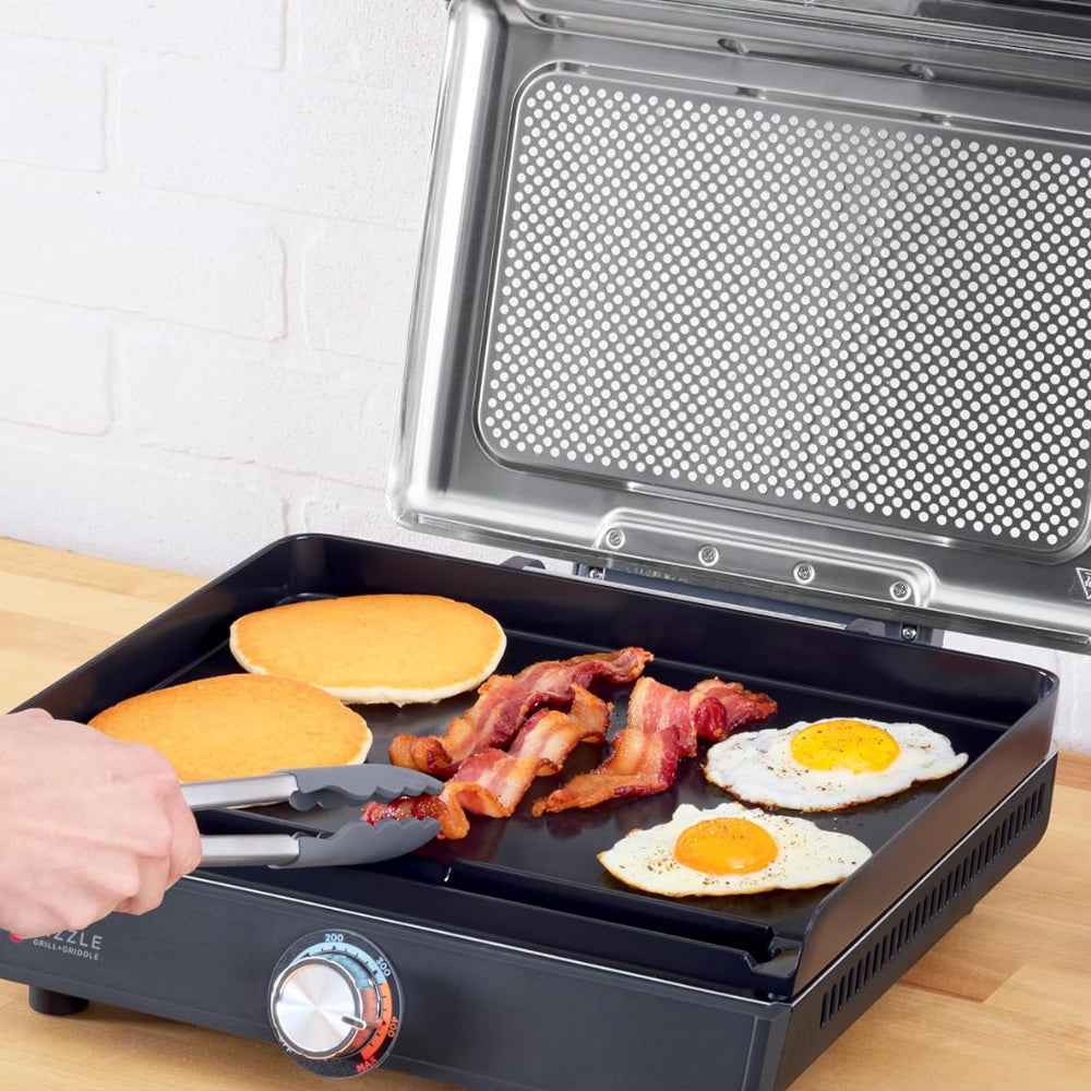 Grill og stegeplade til indendørs grillning med non-stick plade op til 500 grader