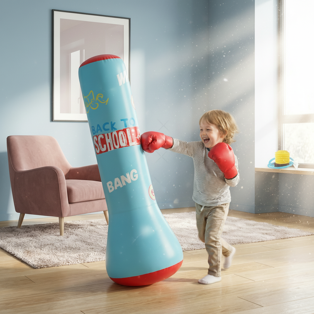 Kids Inflatable Boxing Bag With Water Base For Active Indoor Or Outdoor Play