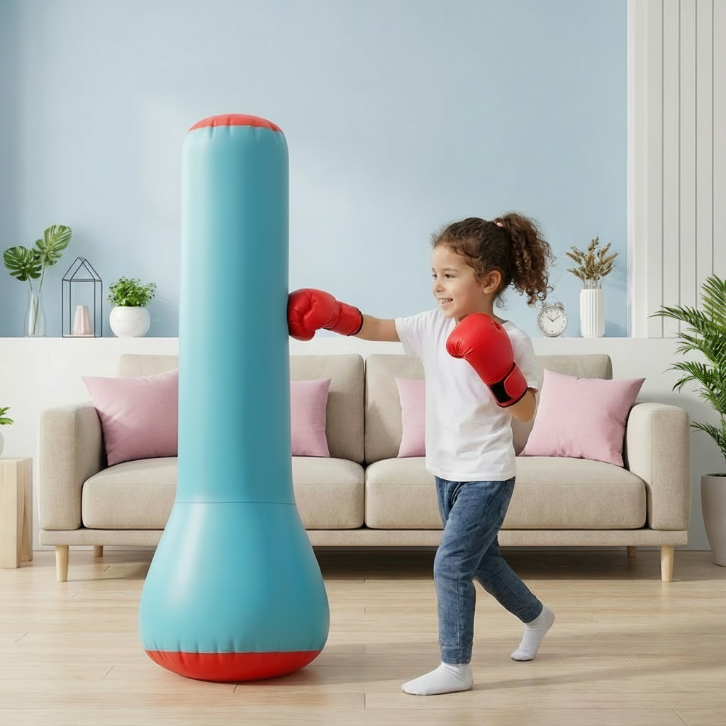Kids Inflatable Boxing Bag With Water Base For Active Indoor Or Outdoor Play