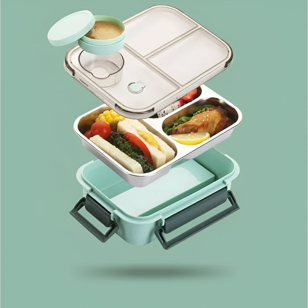 Isolierter Edelstahl-Lunchbehälter mit auslaufsicherem Deckel
