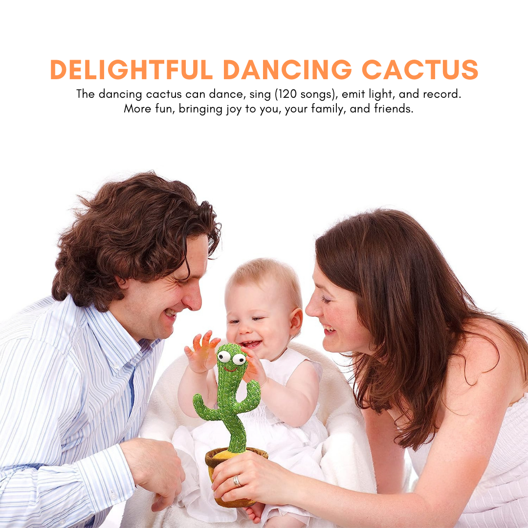 Interactive Dancing Cactus Plush Toy That Talks and Sings