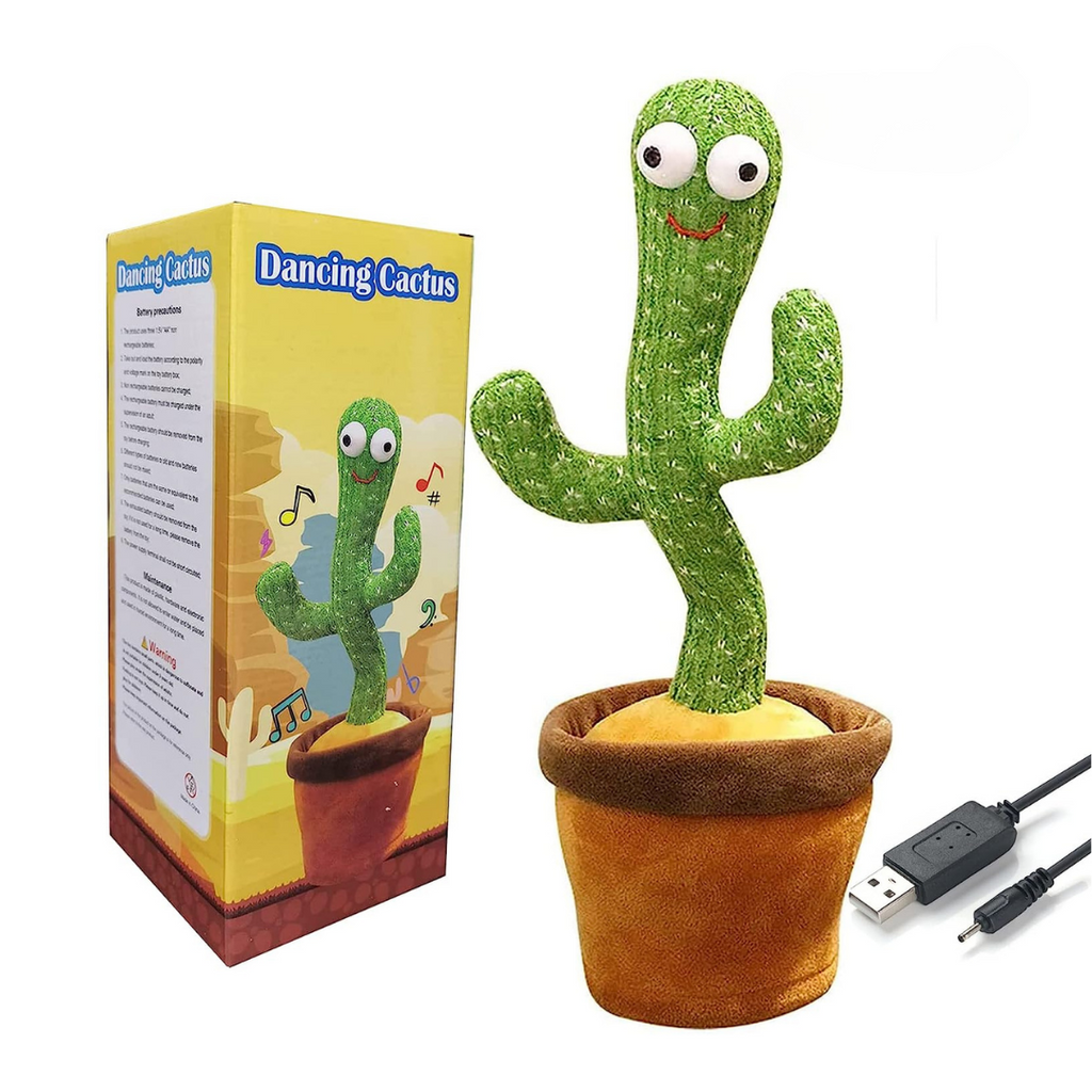 Interactive Dancing Cactus Plush Toy That Talks and Sings
