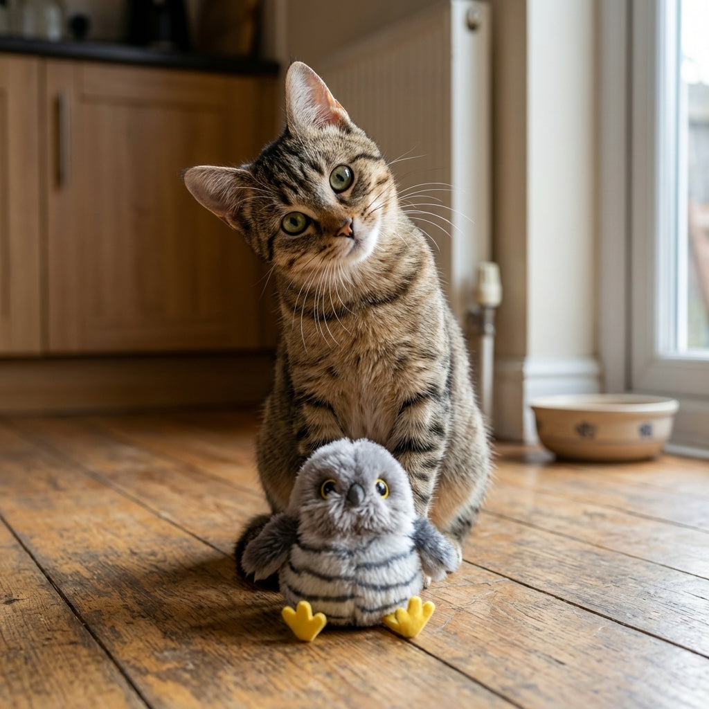 Interactive Flapping-Wing Bird Cat Toy USB-C Rechargeable (Cuckoo, Marsh Tit, Parrot) | Rosalyssa