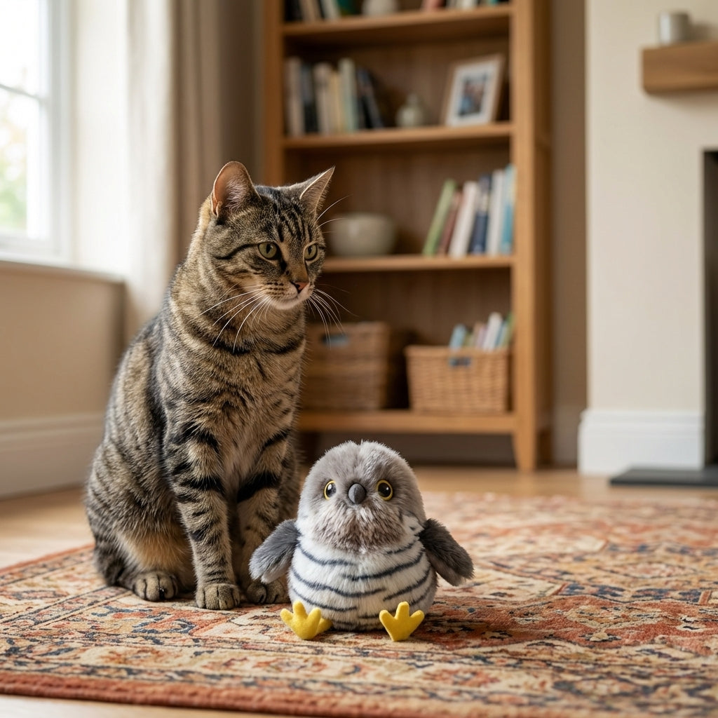 Interactive Flapping-Wing Bird Cat Toy USB-C Rechargeable (Cuckoo, Marsh Tit, Parrot) | Rosalyssa