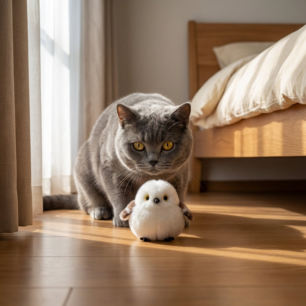 Interactive Flapping-Wing Bird Cat Toy USB-C Rechargeable (Cuckoo, Marsh Tit, Parrot) | Rosalyssa