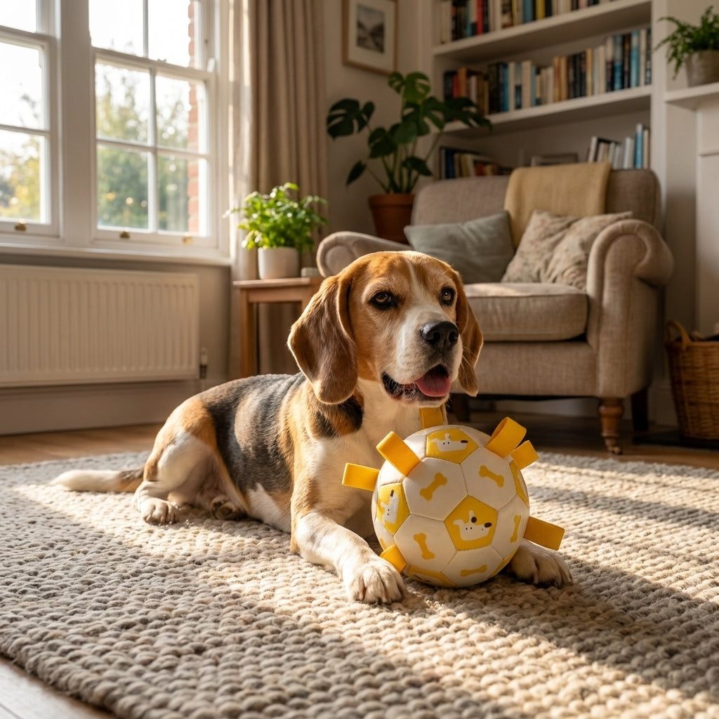 Interactive Dog Ball With Pull Straps, Fetch And Tug Toy, 15cm And 19cm | Rosalyssa