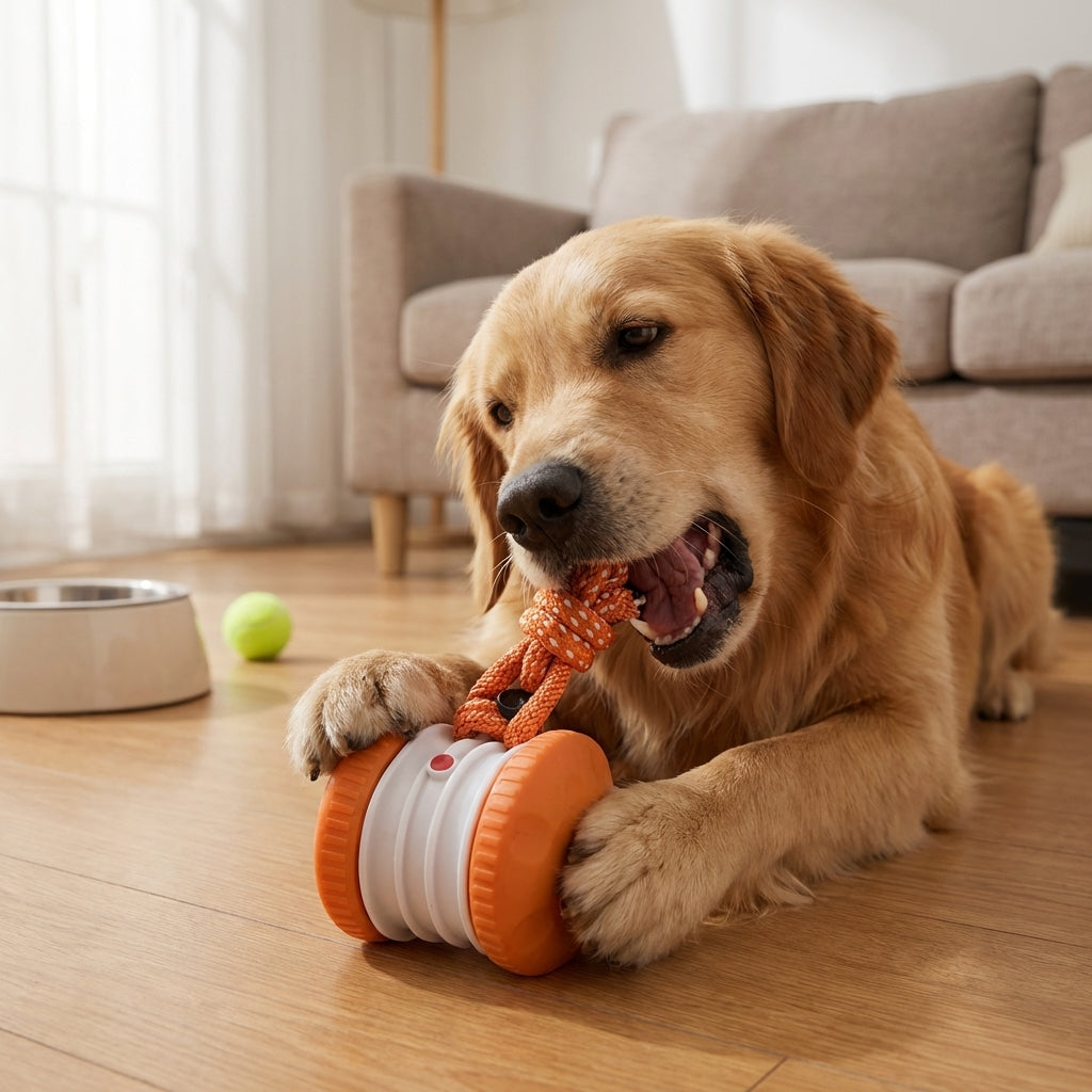 Interactive Dog Ball With Tug Rope Self-Moving Motion Toy For Solo Play | Rosalyssa